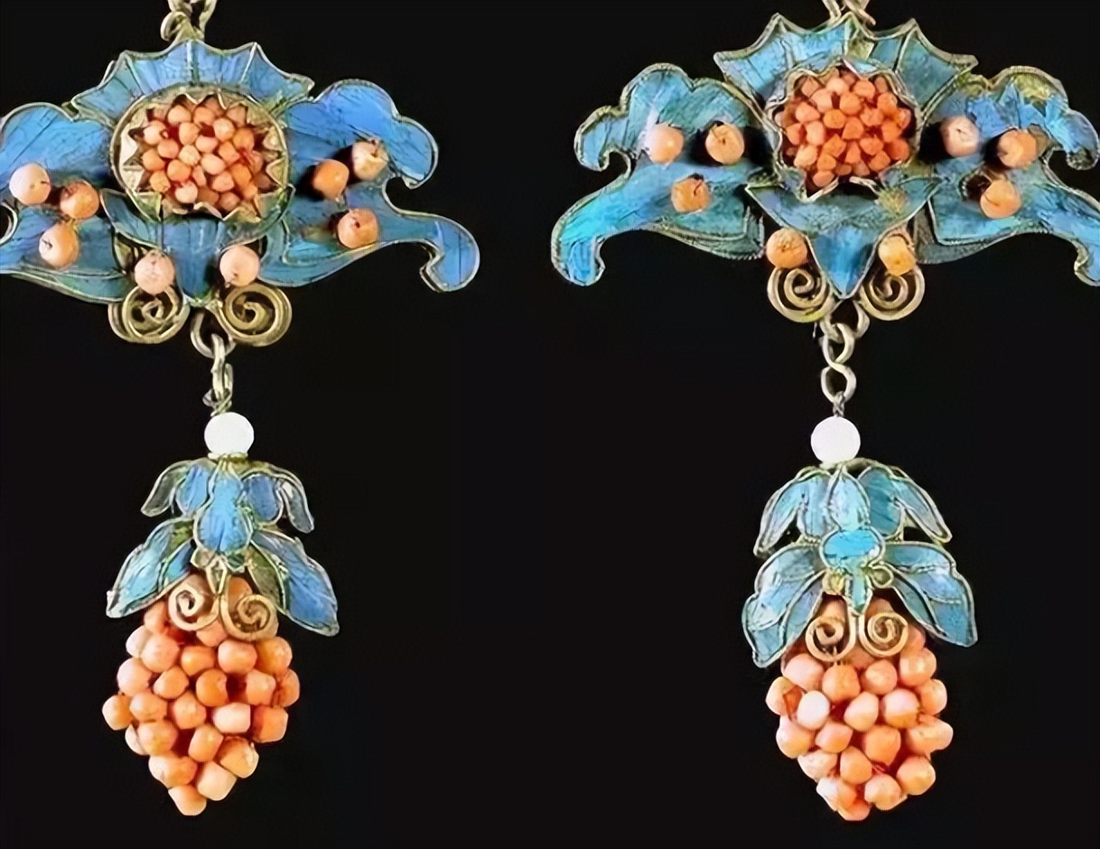 清代点翠饰品,古代点翠首饰手绘效果