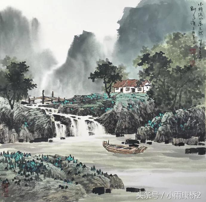 名家余玉奇山水画精品欣赏,古代名家横幅山水画作品欣赏