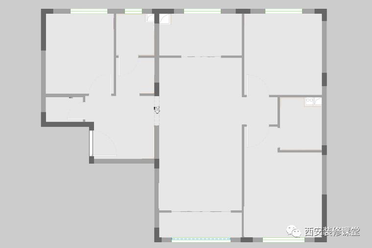 三室二厅简约大白墙原木,135平米大白墙原木风