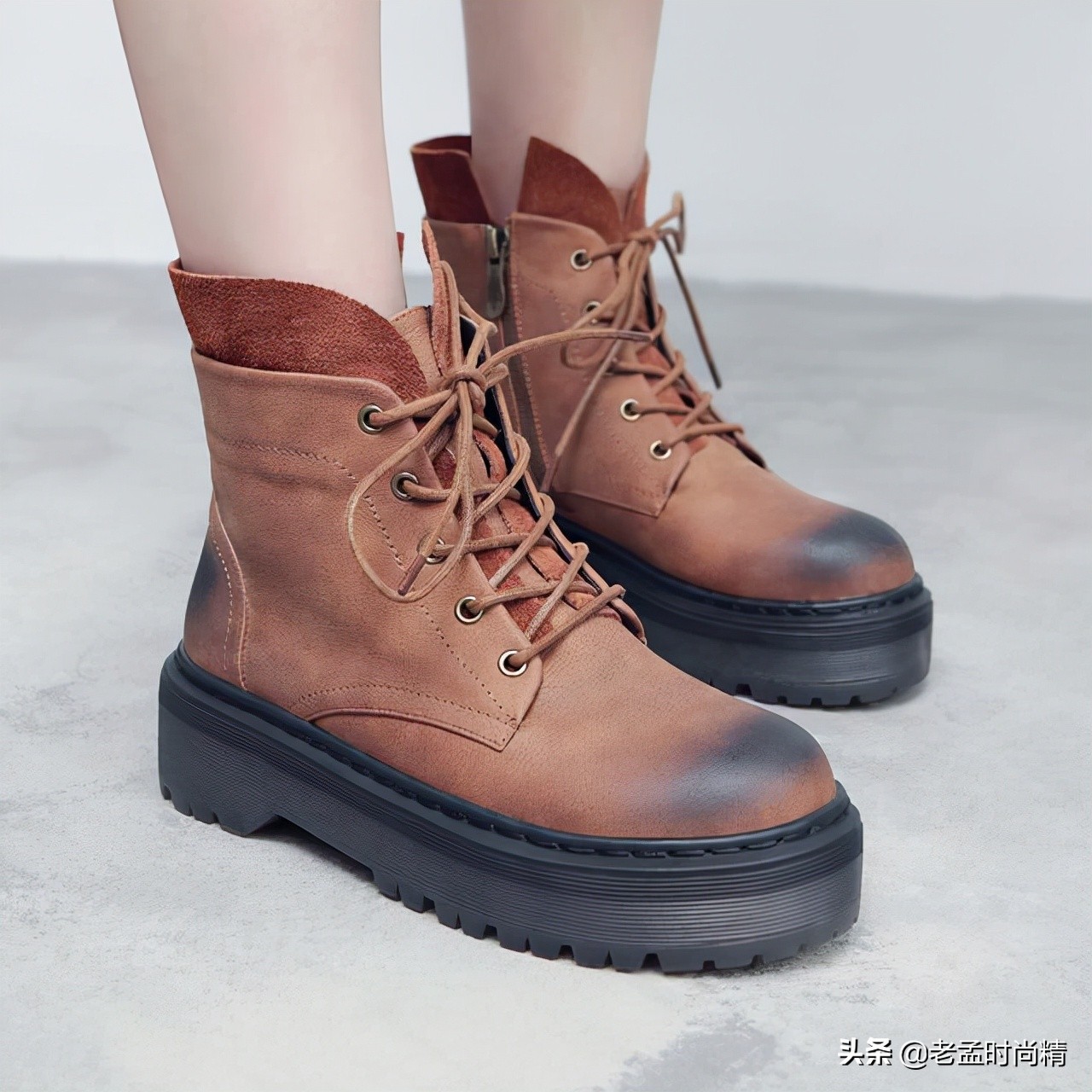 拯救小短腿的马丁靴又增高又显瘦,透气时尚马丁靴
