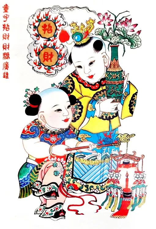 催旺财运-金元磁州窑白地黑彩绘“招财利市”纹梅瓶图像研析