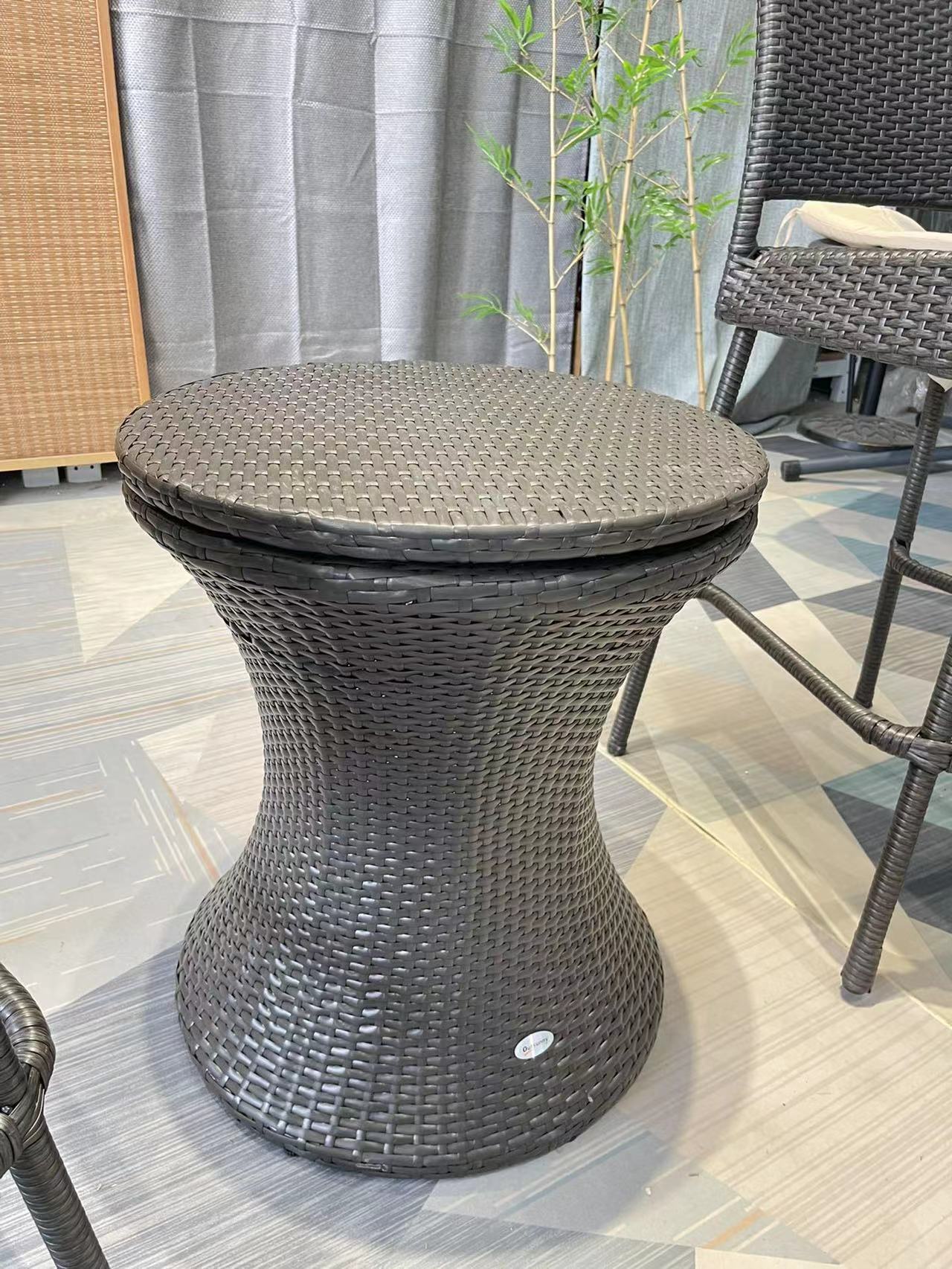 户外藤编桌椅组合五件套,户外藤编吧台桌椅