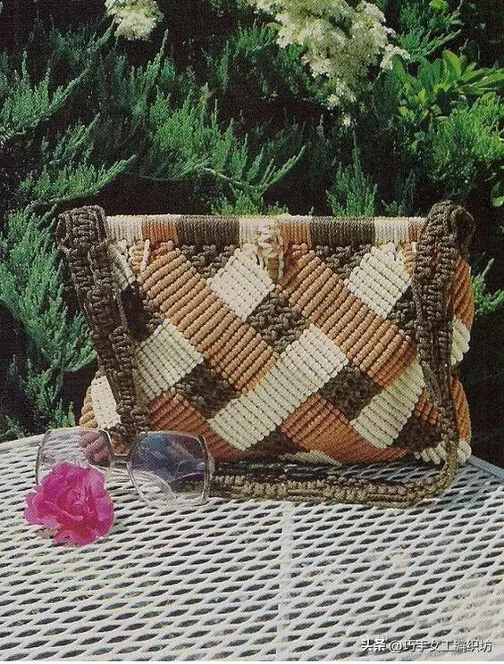 简单绳子编包包不用钩针,棉线绳编包包教程全过程