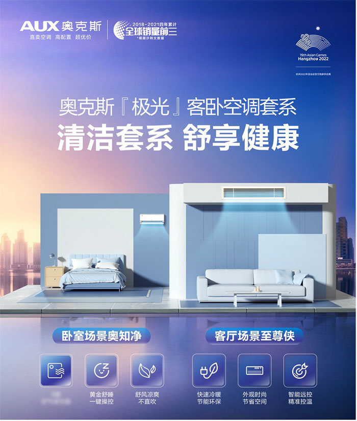 奥克斯空调家装焕新季,奥克斯卧室1.5匹空调优选