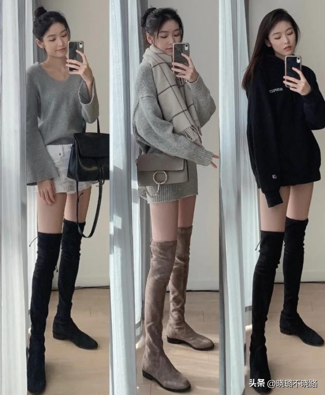 “过膝靴”买了却不会搭？教你3种搭配套路，既显高显瘦还洋气