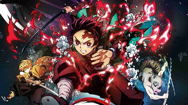 鬼灭之刃祢豆子全身画,浮世绘鬼灭之刃画风