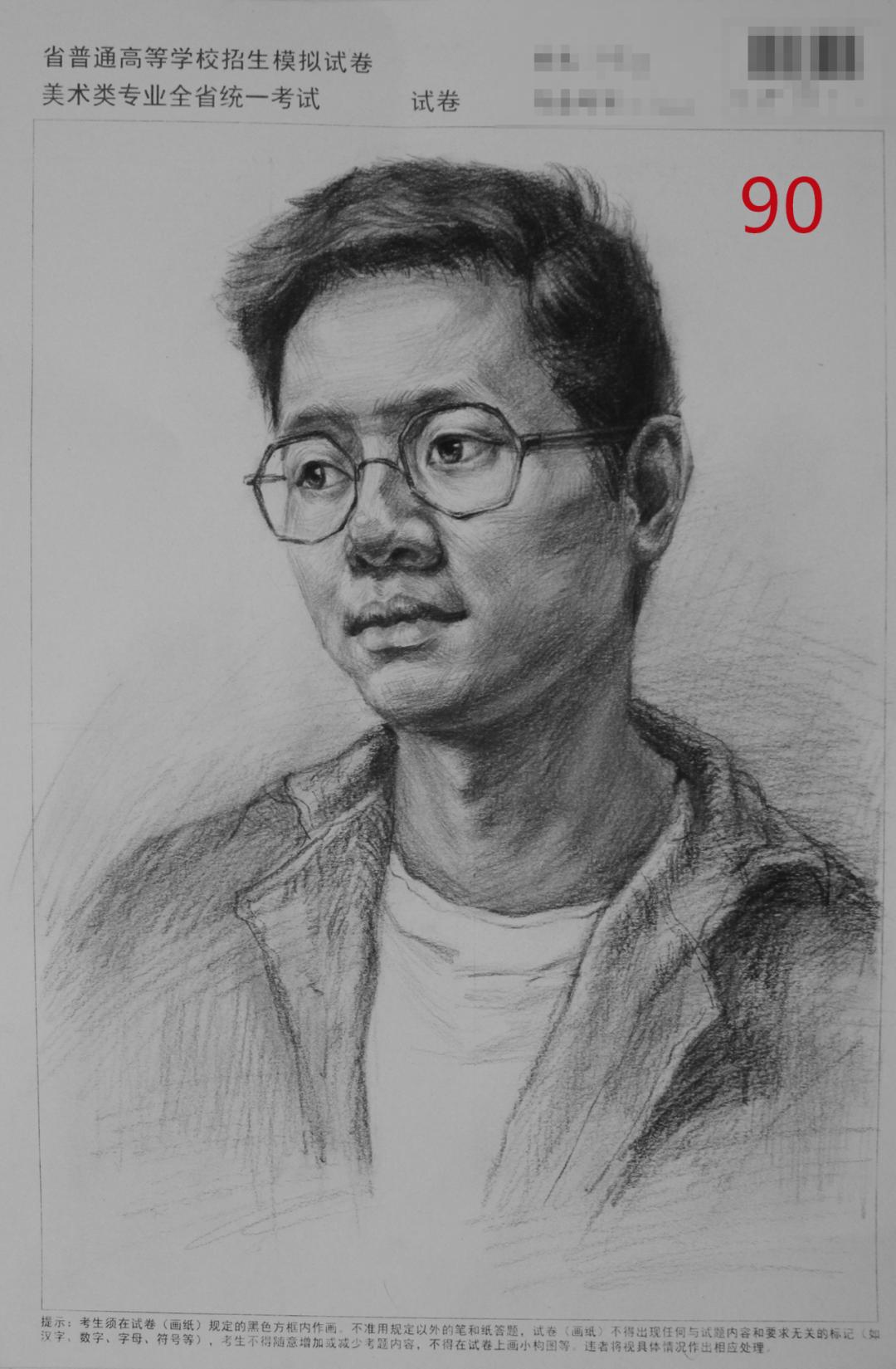 万人联考一模2024素描高分,一模静物素描高分卷