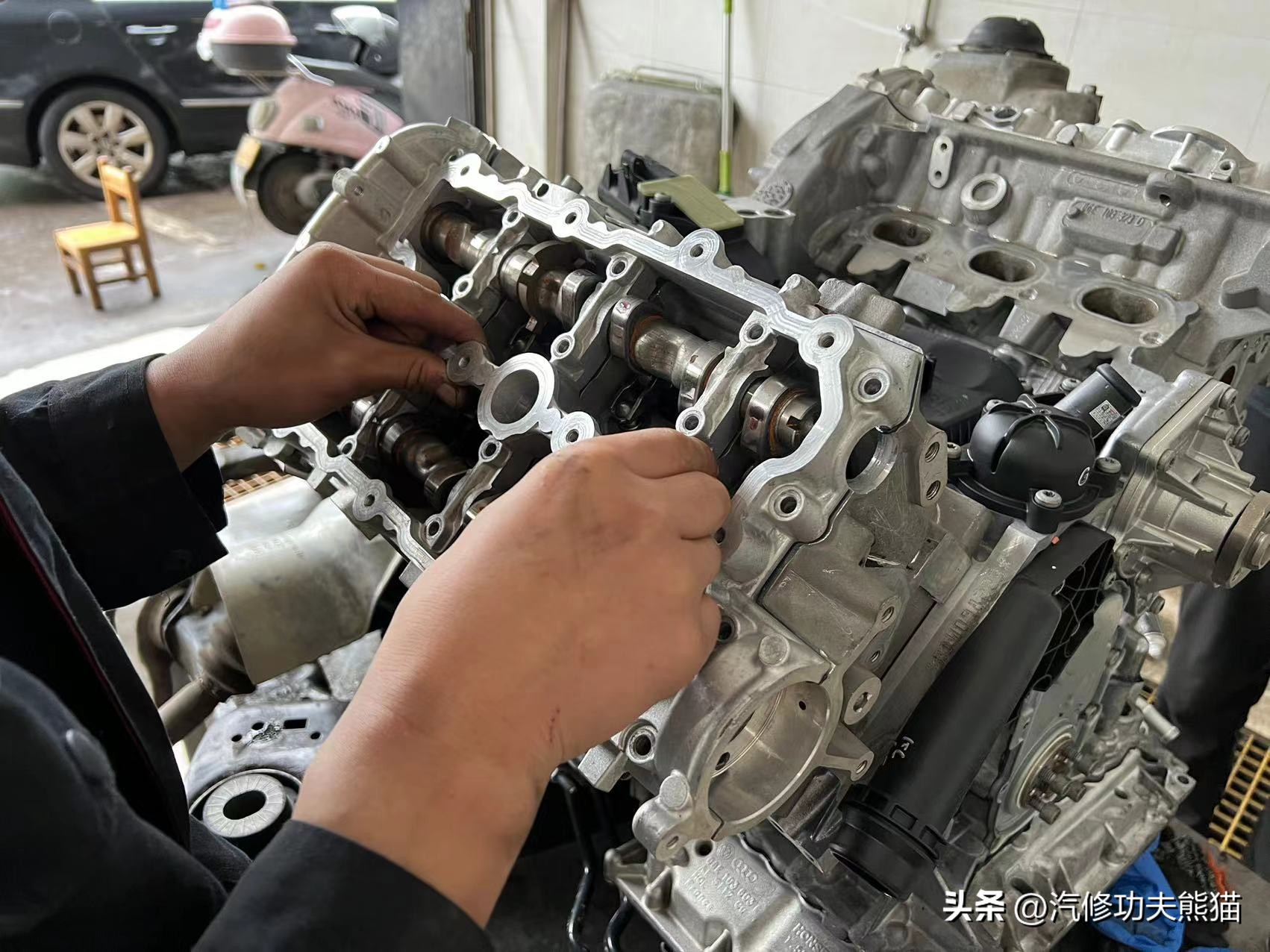 翻新60年前的奥迪,老车翻新奥迪a6发动机