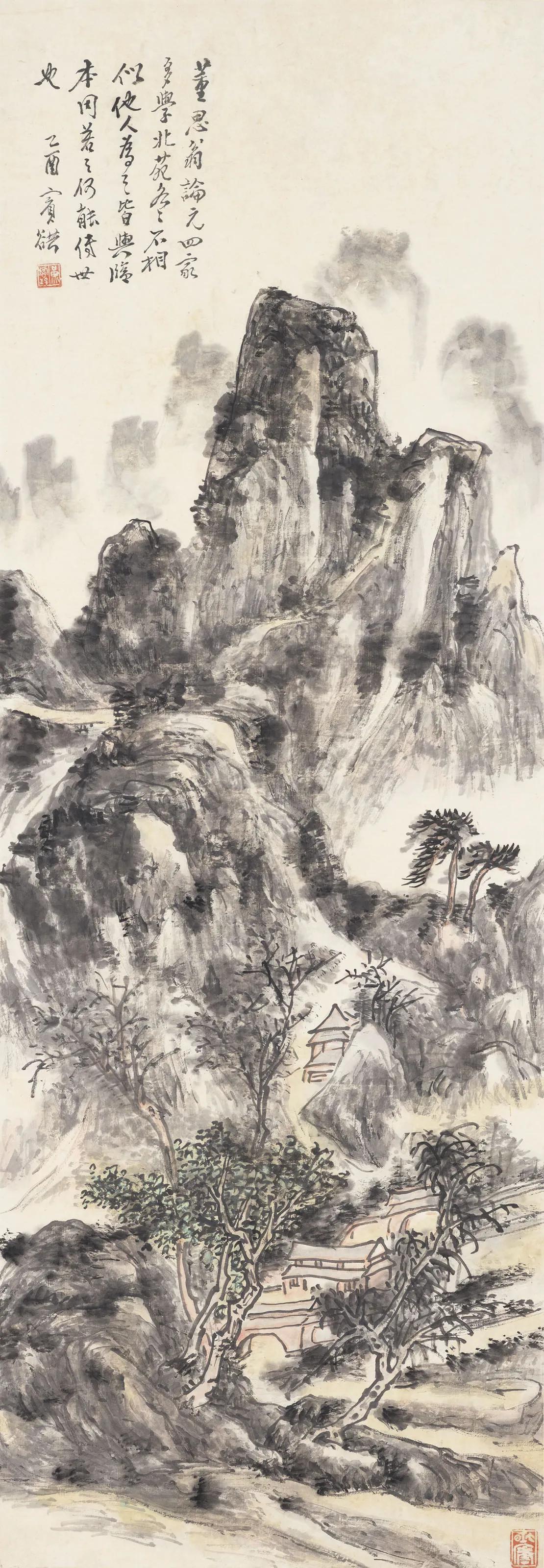 黄宾虹拍卖3.45亿,黄宾虹深山高士拍卖