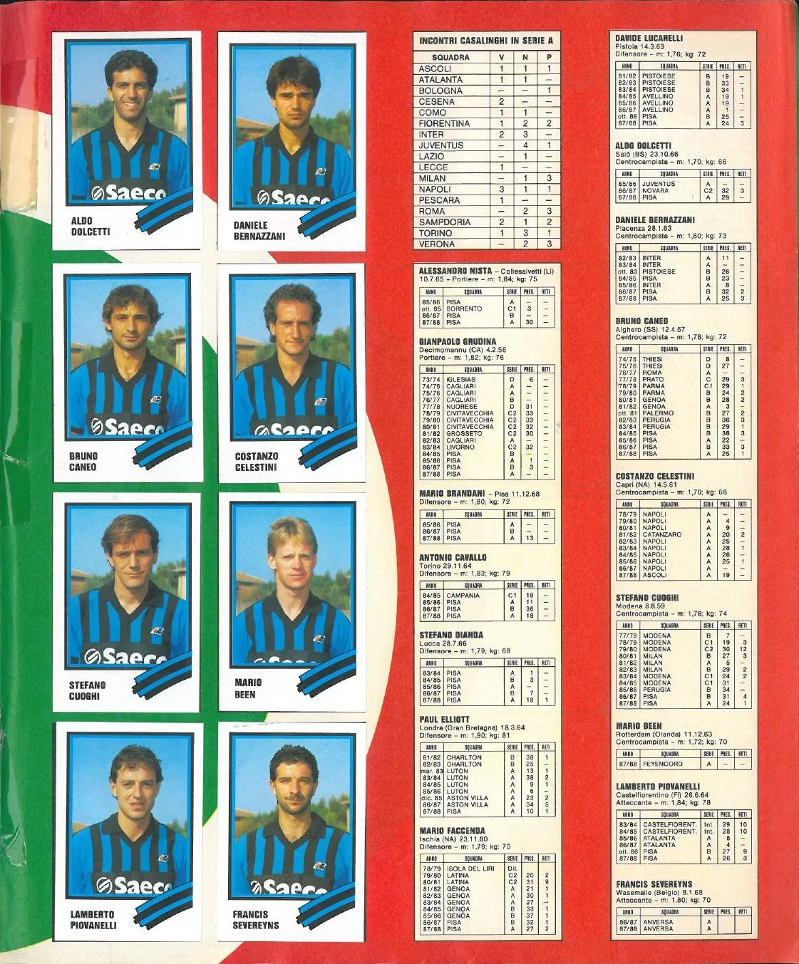 「忆意甲」一本意大利足球画册带你回顾1988/89赛季意甲联赛