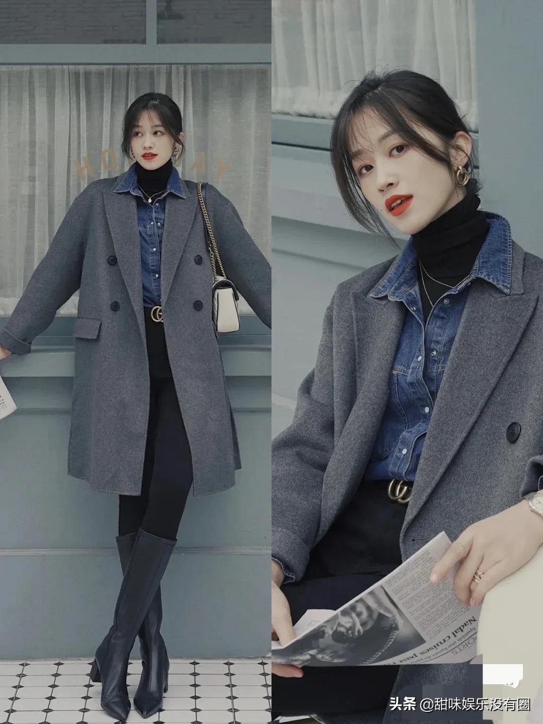 驼黄色羊绒大衣配什么颜色显高级,女士高级新款羊绒大衣