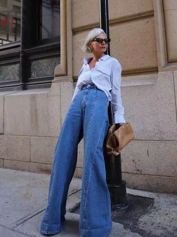 白衬衫牛仔裤永不过时的经典穿搭,fashion2牛仔裤