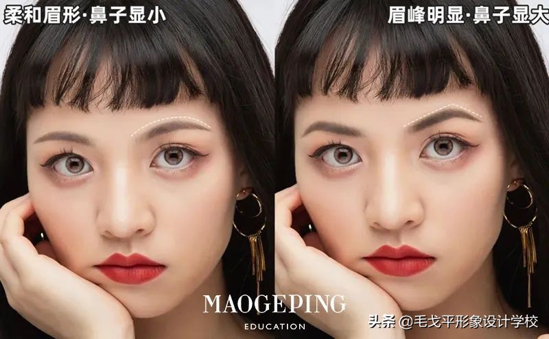 鼻小柱比鼻翼低怎么化妆,山根低大鼻头宽鼻翼修容