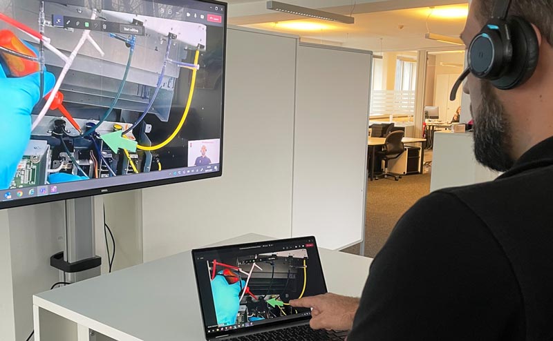 油墨商玛莱宝用HoloLens2混合现实提供全球远程售后和培训服务