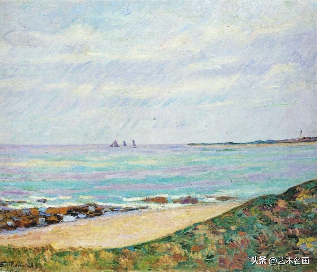 美国印象派大师春天的风景画,色彩丰富的印象派