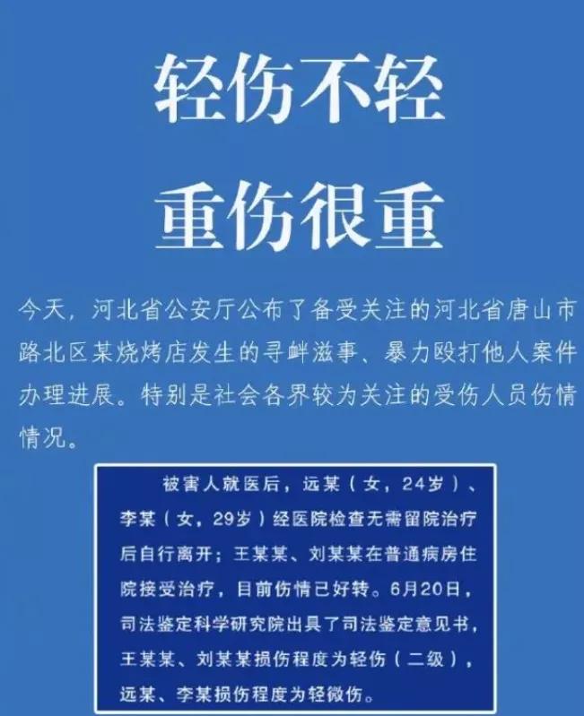 唐山烧烤店打人是几级轻伤,唐山打人轻伤二级对不对