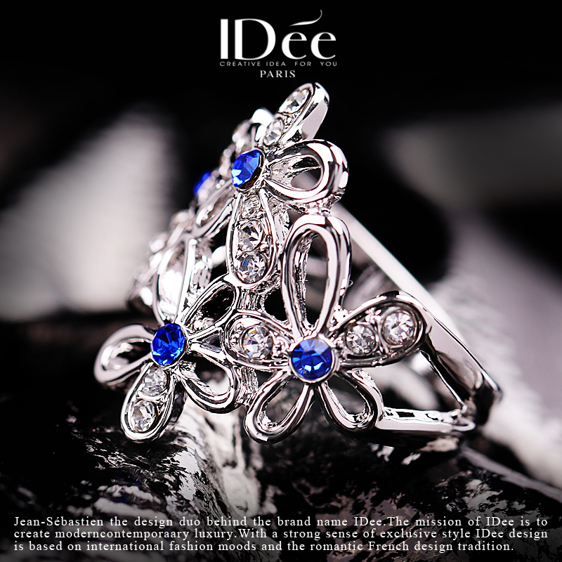 香奈儿法式复古蕾丝花朵戒指,法式复古蕾丝花朵戒指