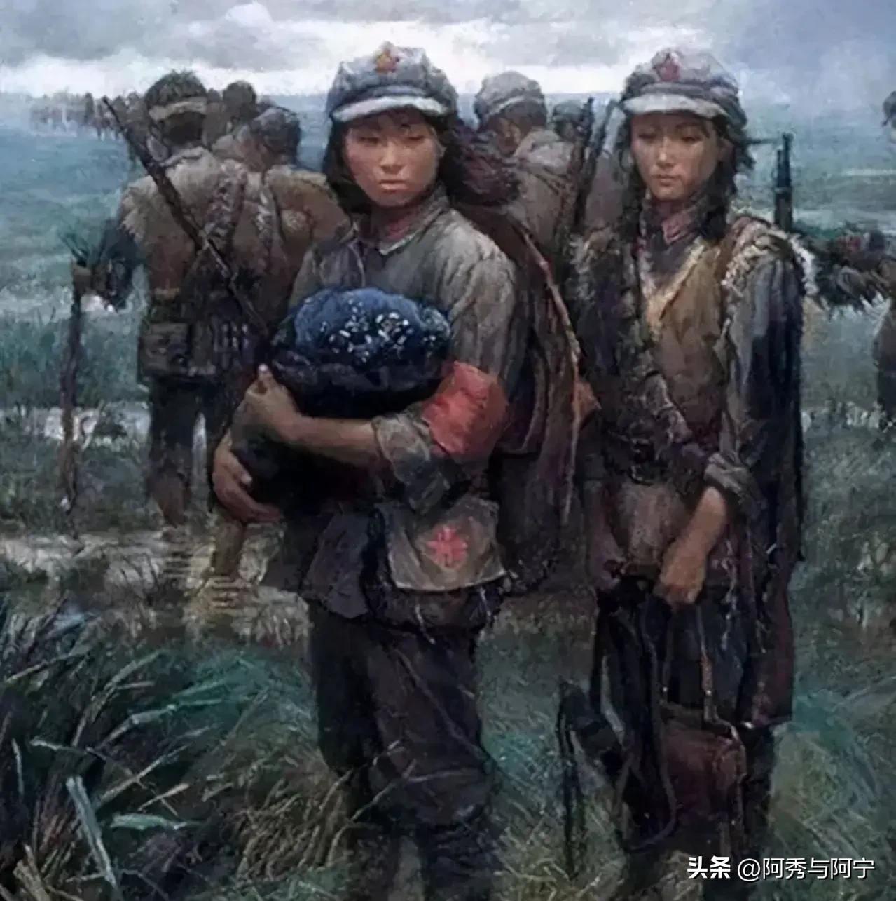 红军长征时女红军主要工作,女红军长途跋涉