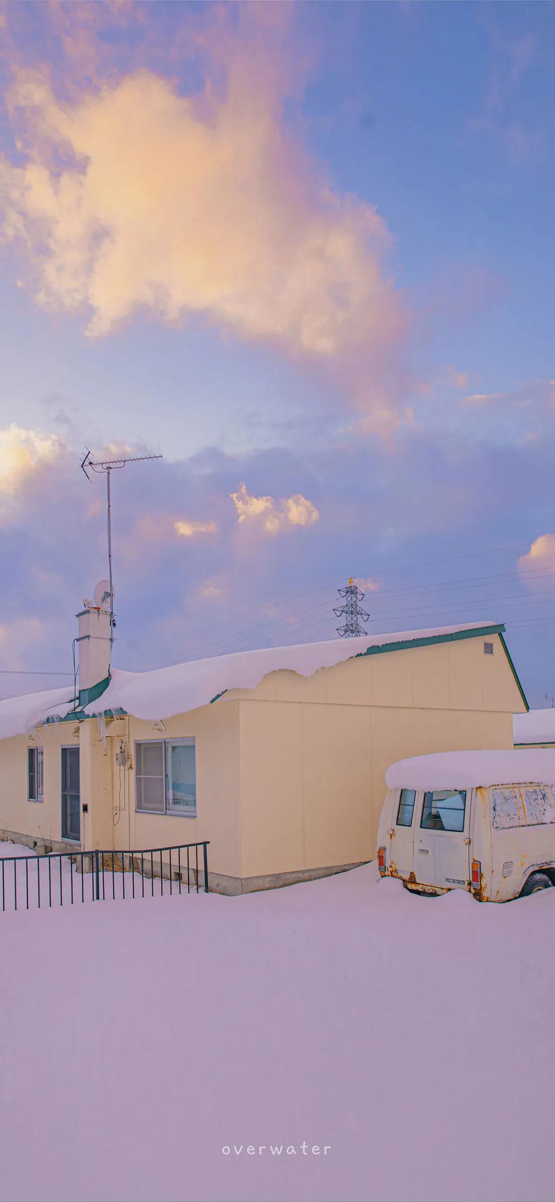 治愈系紫色手机壁纸,主屏和锁屏壁纸一对紫色