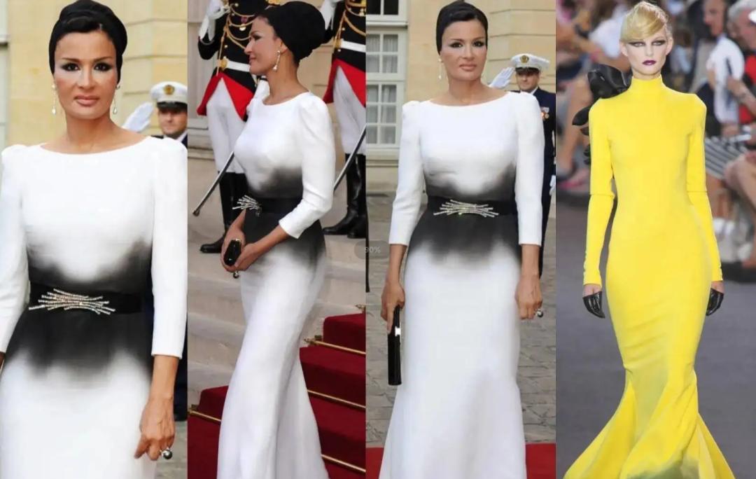 卡塔尔皇太后莫扎一身衣着,卡塔尔太后莫扎走路带风