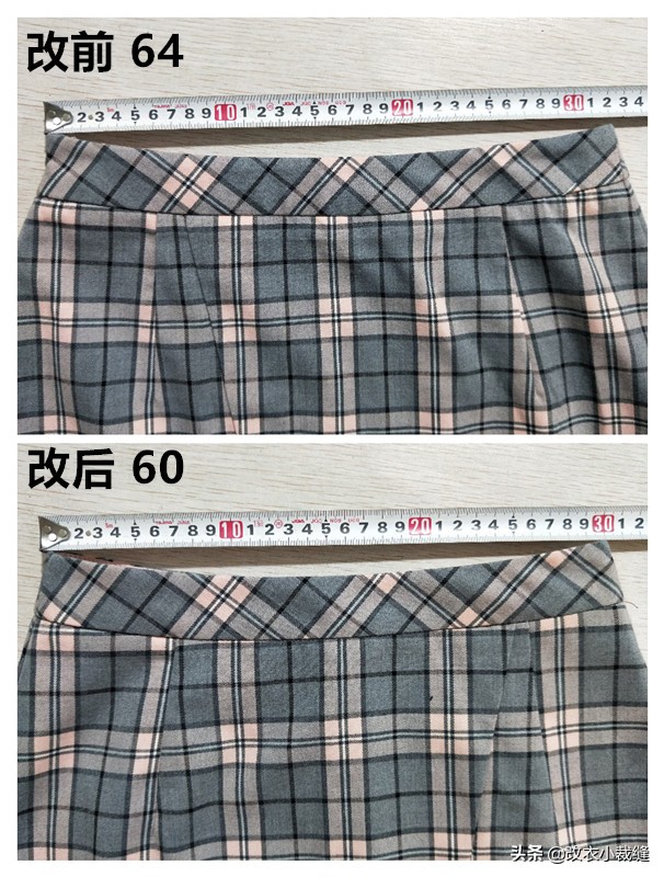 半身裙腰大了怎么改小教程,衣服收腰大了改小妙招不用缝