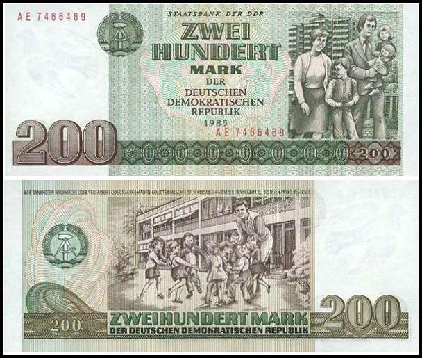 东德民主共和国货币,东德时期的纸币