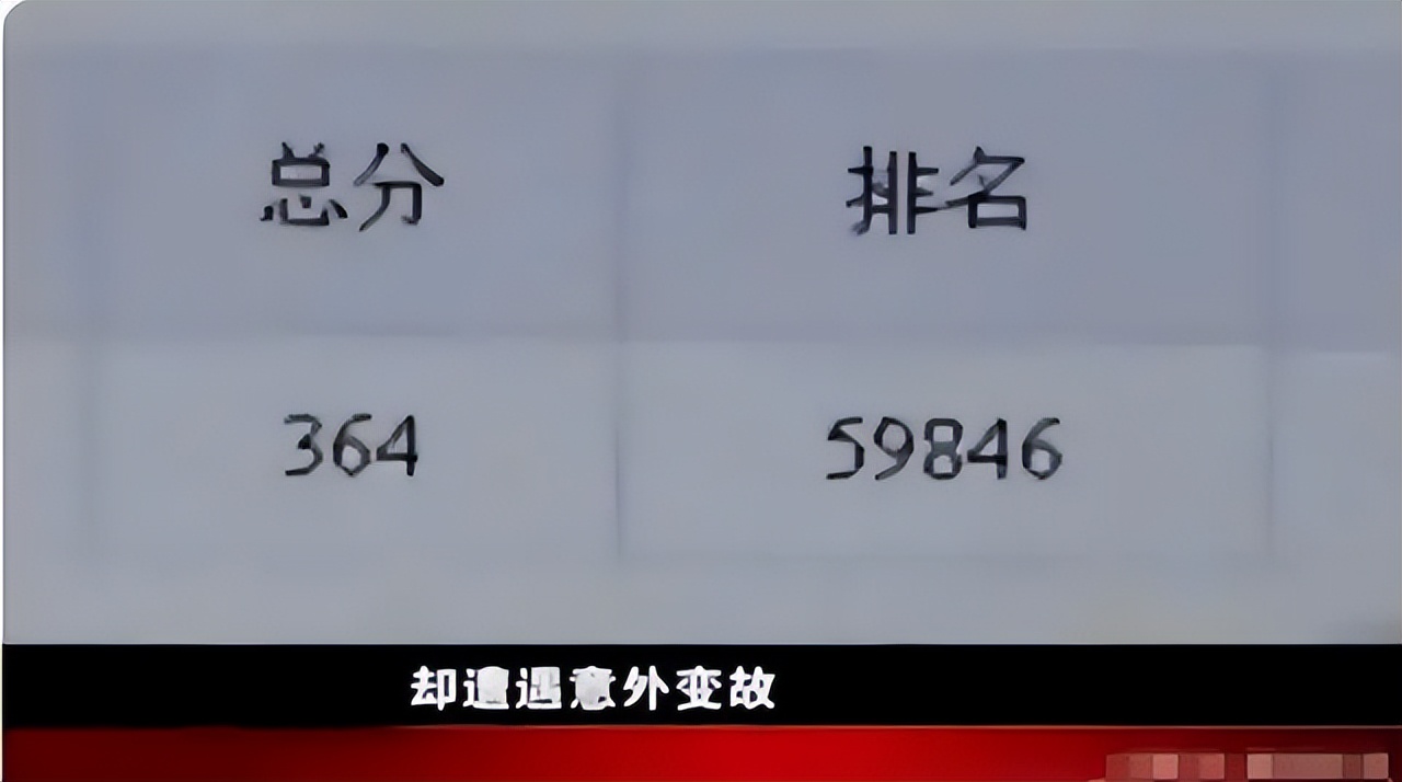 2013年,女孩称自己高考586分,再次查询却发现,只剩下了364分