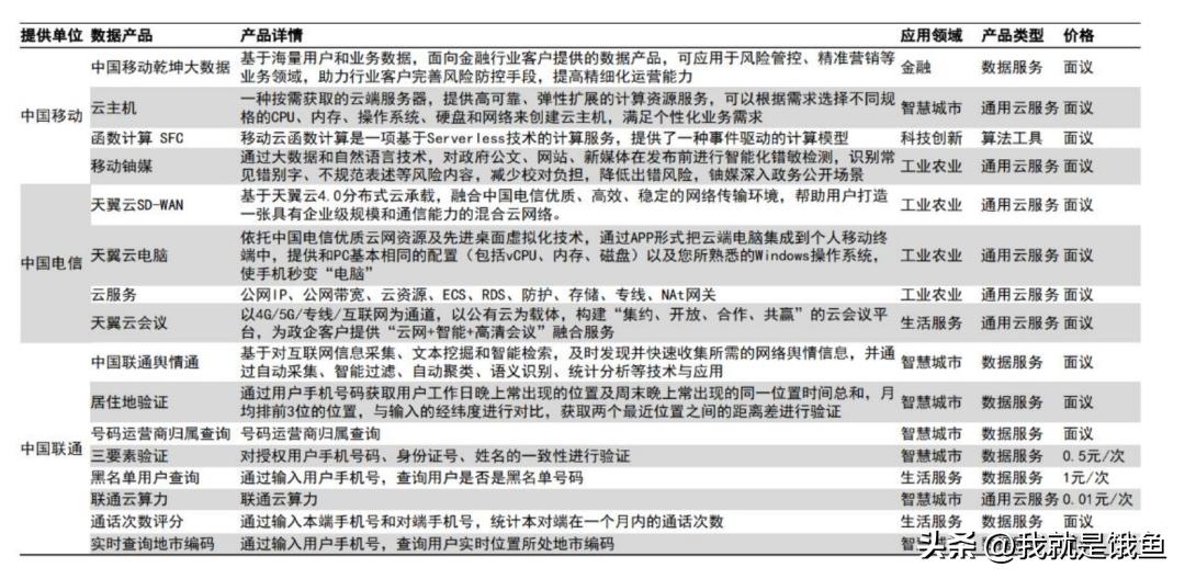 数据要素大爆发！一文读懂三大运营商数科公司及应用