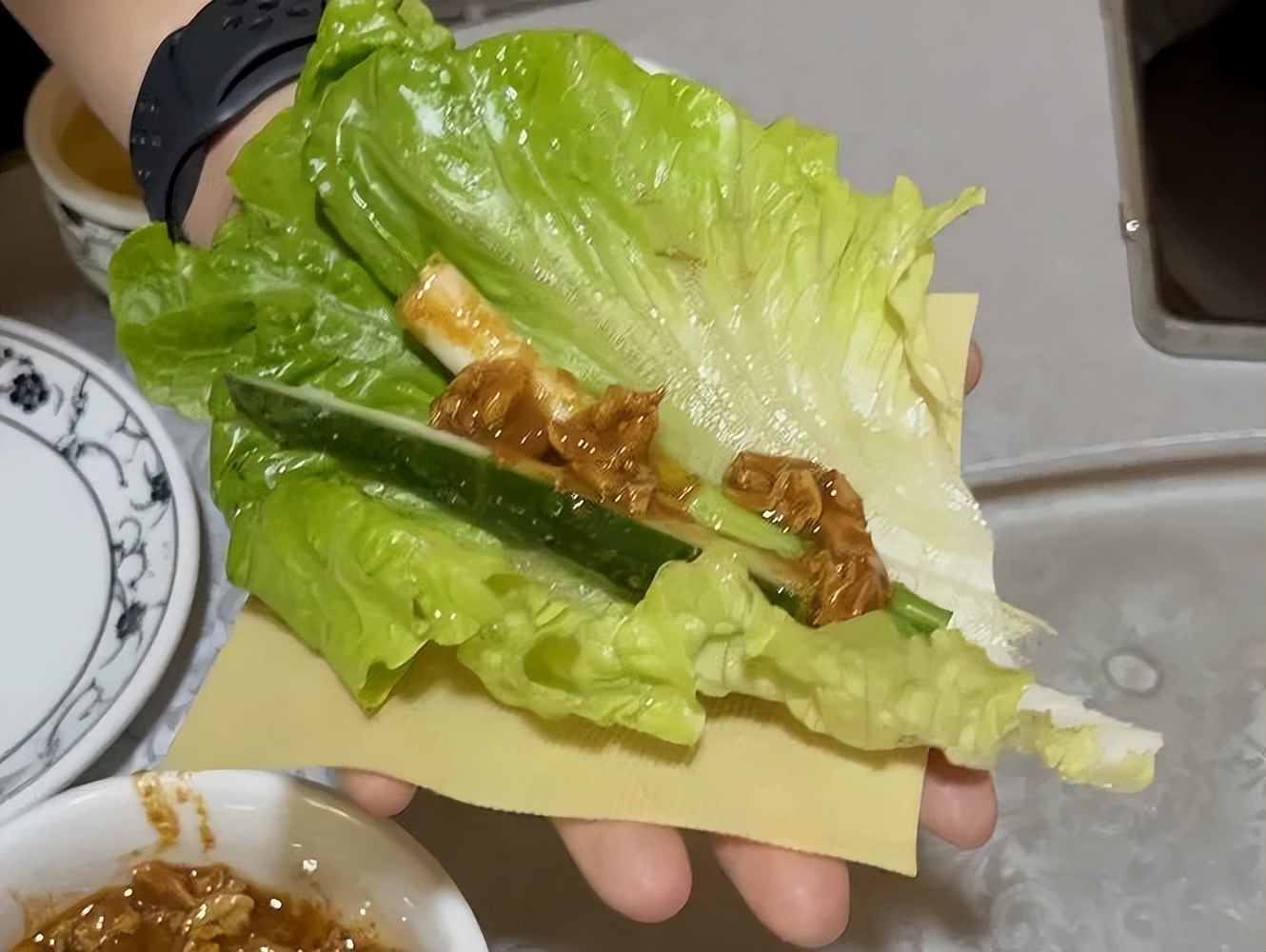 妈，我也想吃水捞饭