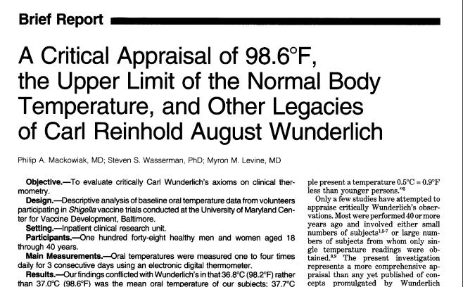 人体正常体温低烧,前几年人的正常体温