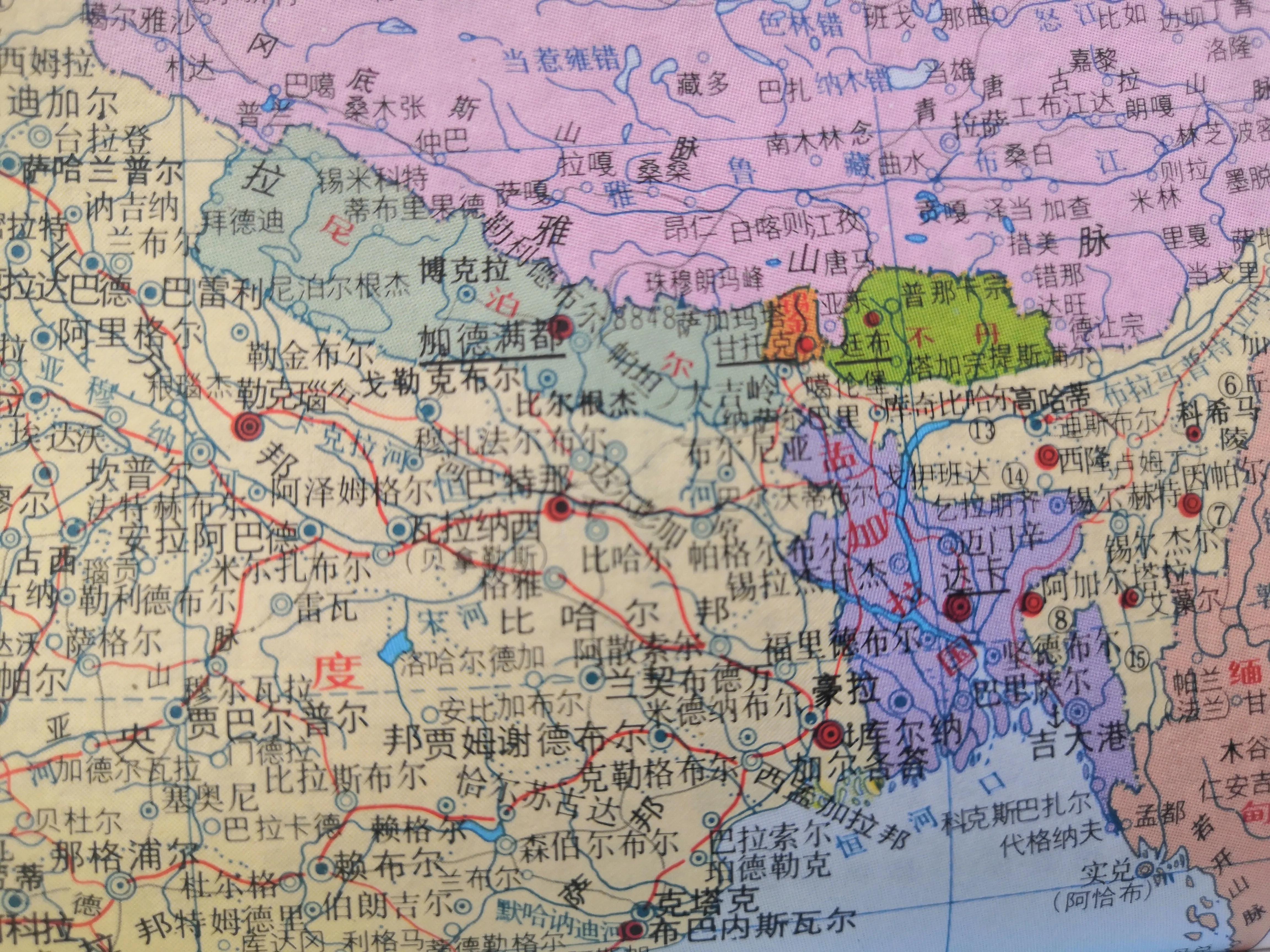 世界地图变迁史—亚洲尼泊尔