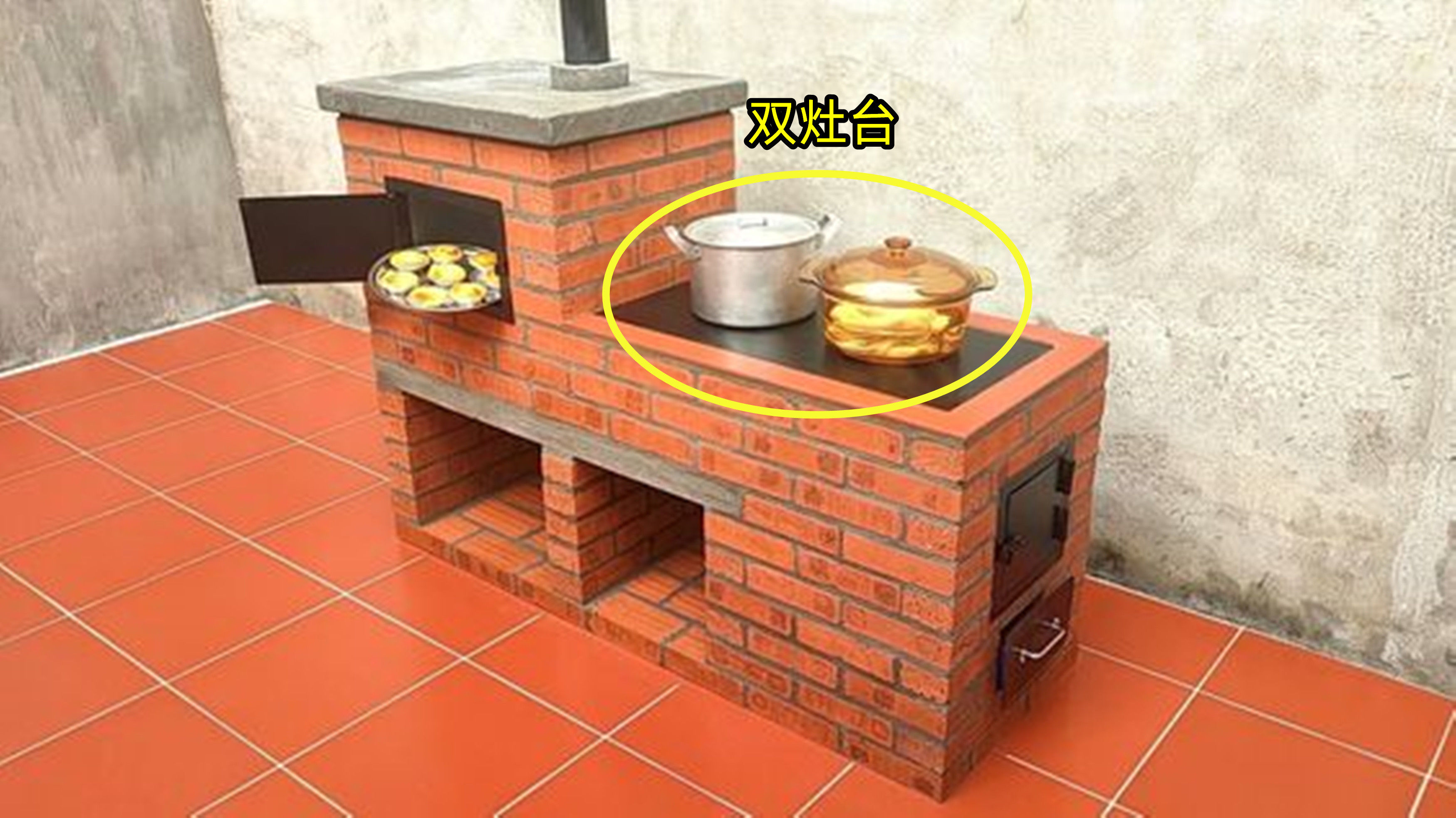 用红砖砌的柴火小炉子,怎么用红砖砌一个柴火炉