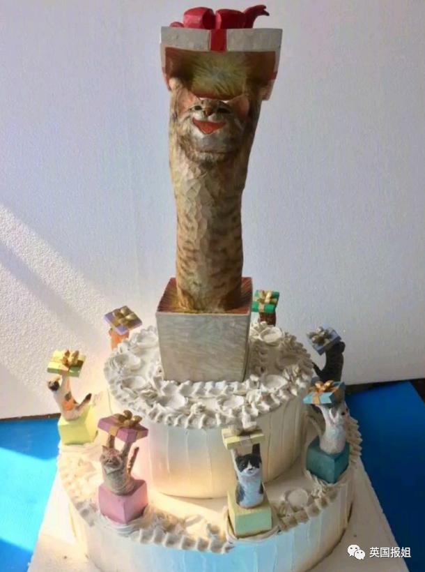 木头雕刻作品猫,手工雕刻木雕小猫