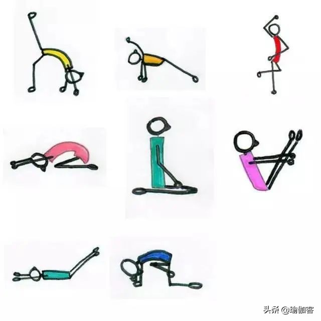 基础哈他瑜伽排课体式小人图,瑜伽体式小人图全套