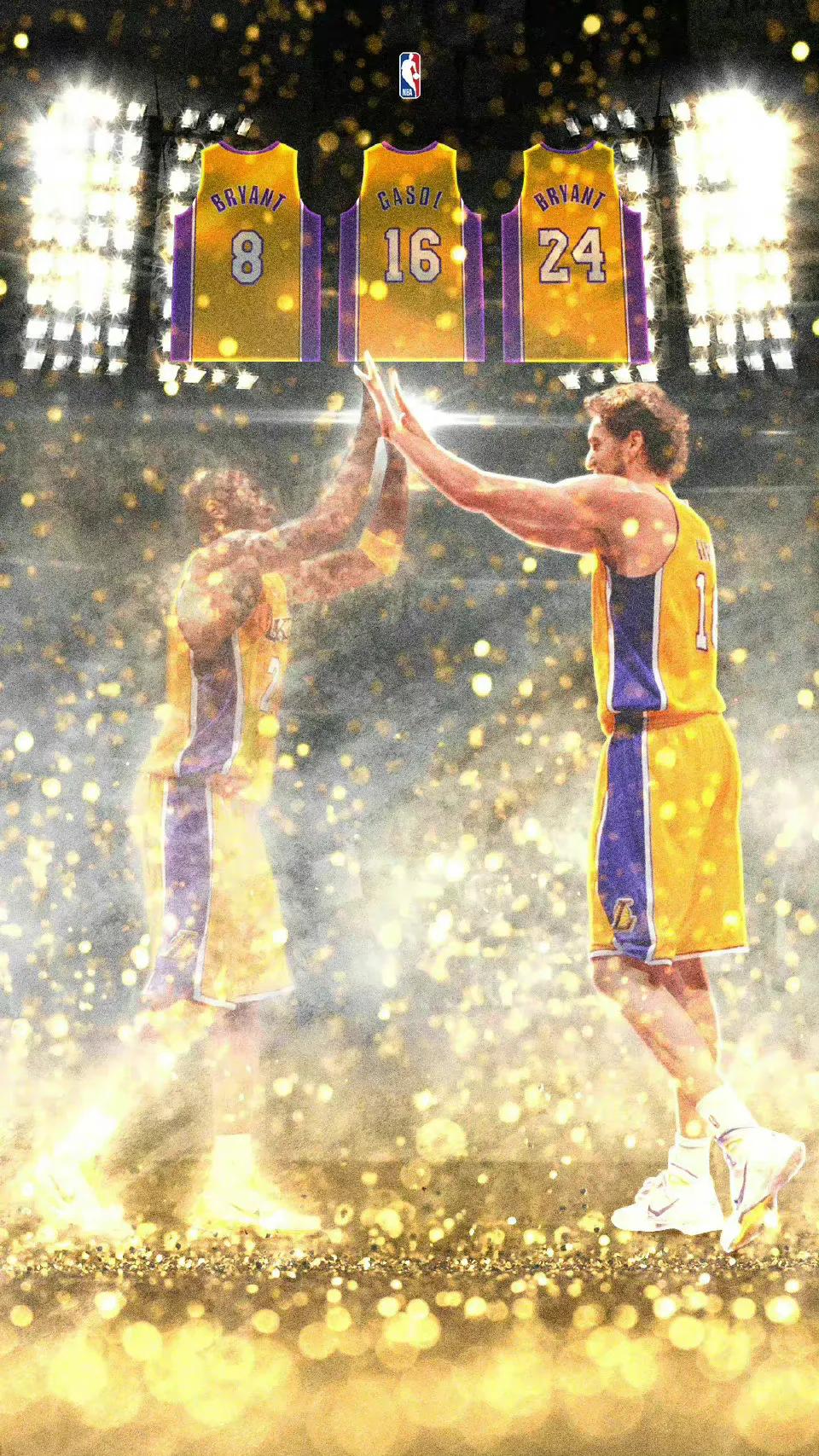 加索尔湖人球衣退役瓦妮莎,湖人队退役大加索尔球衣