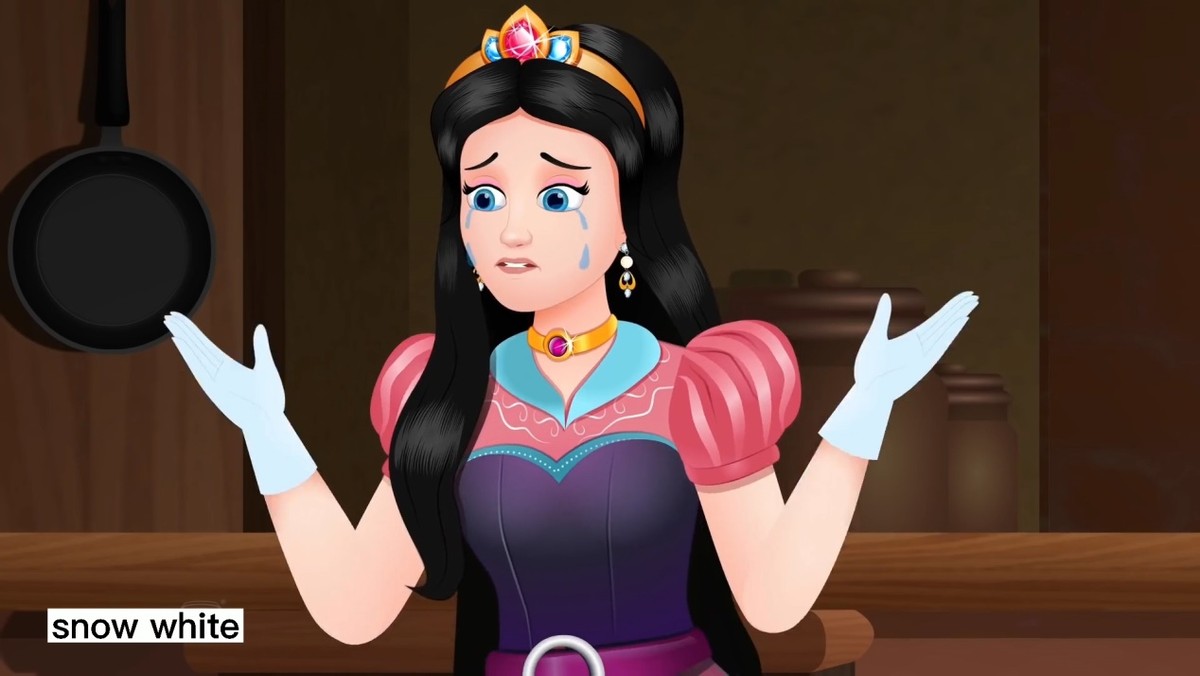 白雪公主中英绘本,格林童话故事绘本白雪公主