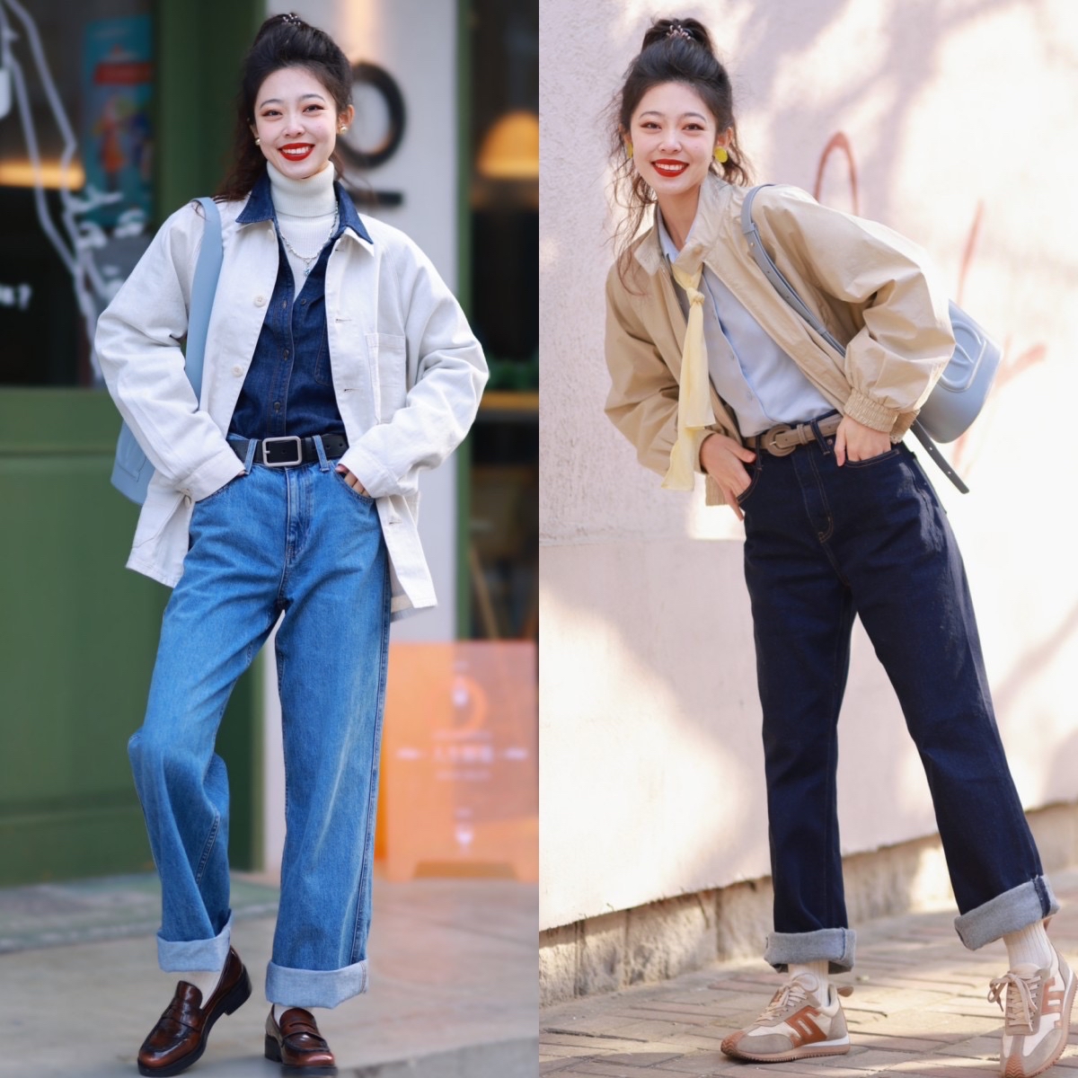 为啥穿牛仔裤看着不显高,为啥穿牛仔好看穿别的不好看