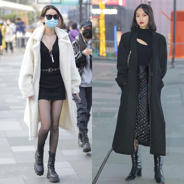 春季黑色袜时尚穿搭,穿袜子要有艺术感