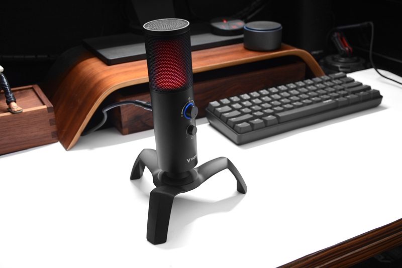 噬菌体外形，双指向模式，RGB背光，雷柏VS500电竞麦克风开箱