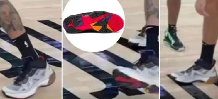 aj37low蓝色球员上脚,aj37上脚展示