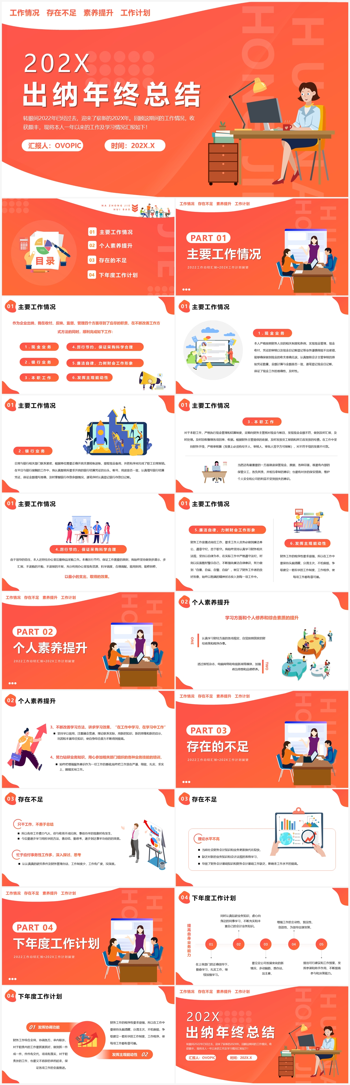 出纳年终总结ppt文案,财务出纳年终述职ppt模板优秀