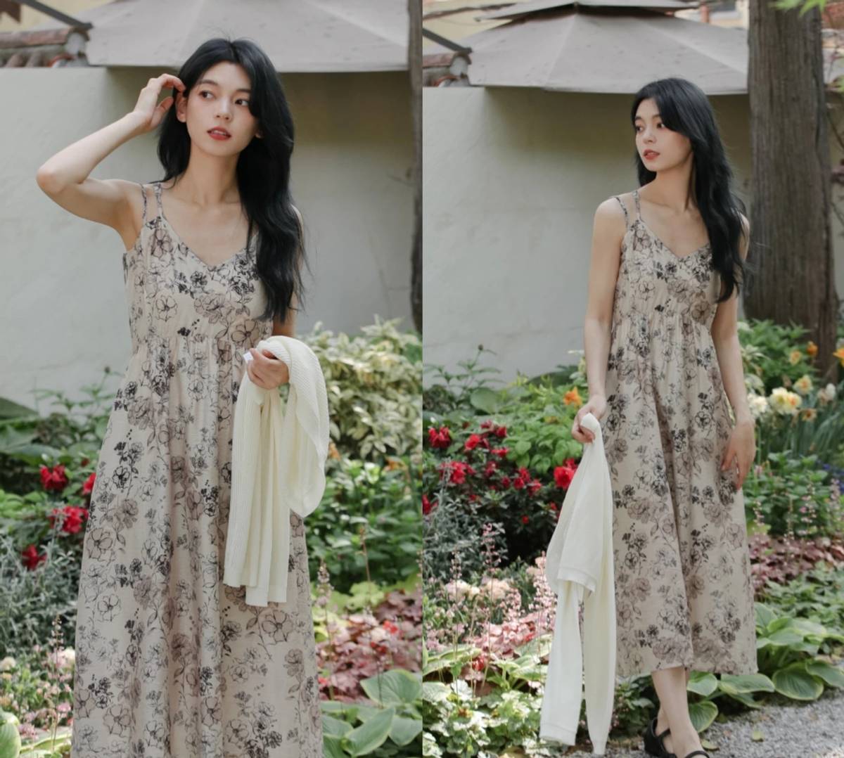 夏天就该穿吊带裙时髦高级又洋气,吊带裙内搭短袖夏季推荐