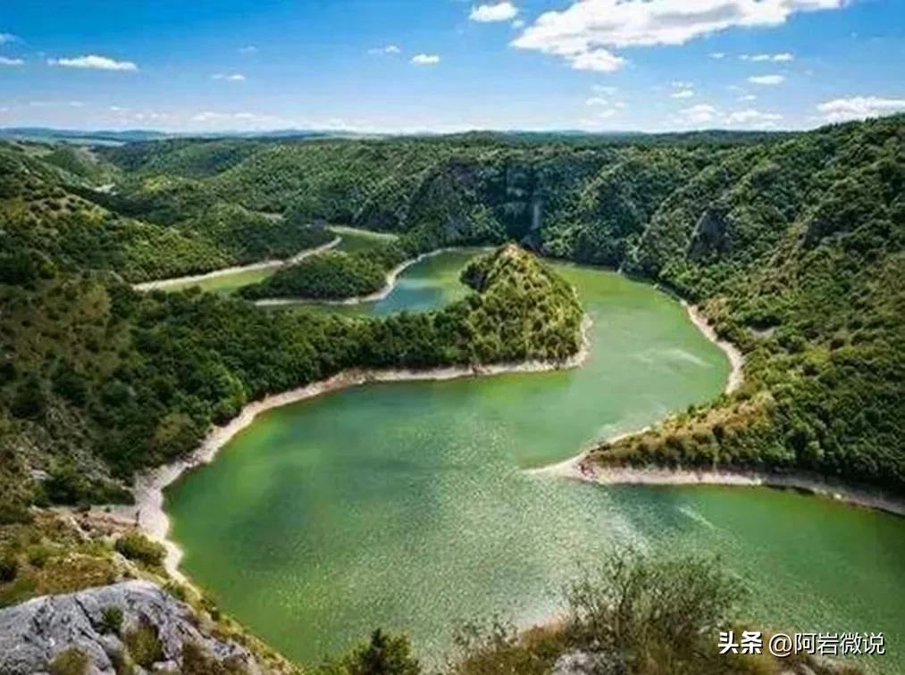 蓝色多瑙河美景,奥地利风景蓝色的多瑙河圆舞曲
