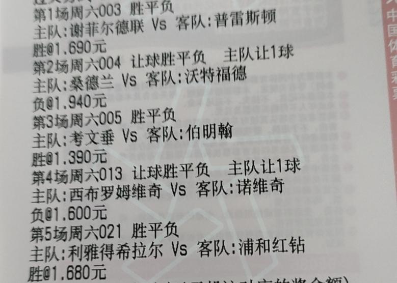 今日足球竞彩推荐，实单五串一分享，赛事分析，比分预测