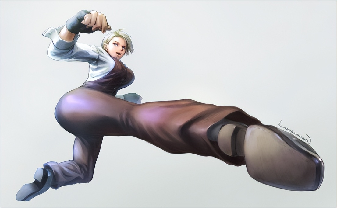 SNK首位爆衣女角色，拳皇男装丽人King