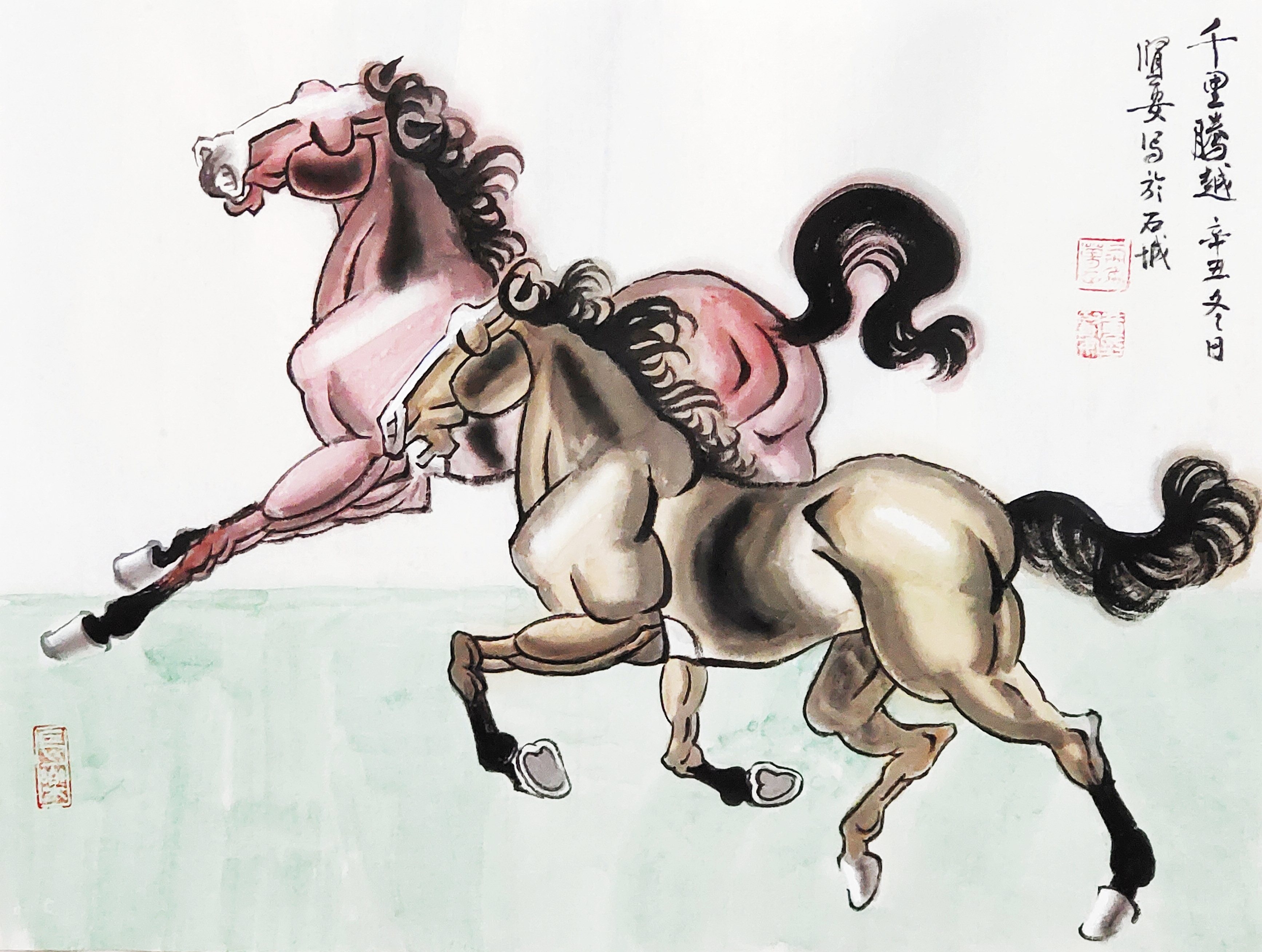 迎冬奥庆新春书画,迎元宵庆冬奥绘画一等奖