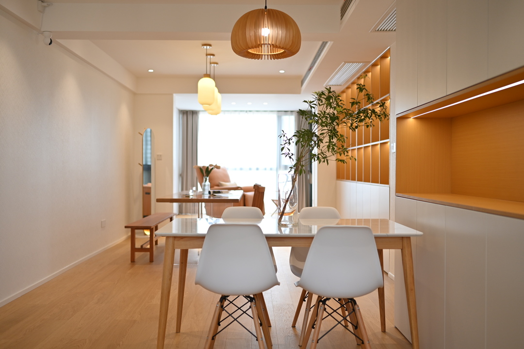 原木风全屋颜色搭配装修效果图,三种颜色打造原木风