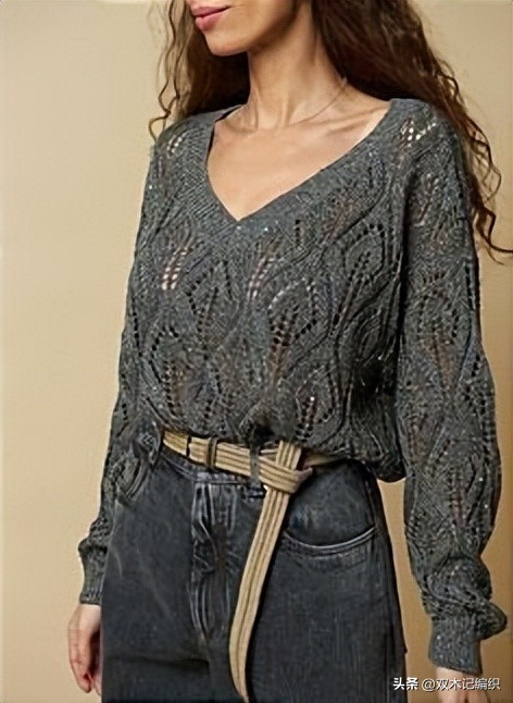 插肩袖套头毛衣花样图解,最简单套头的毛衣花样图案