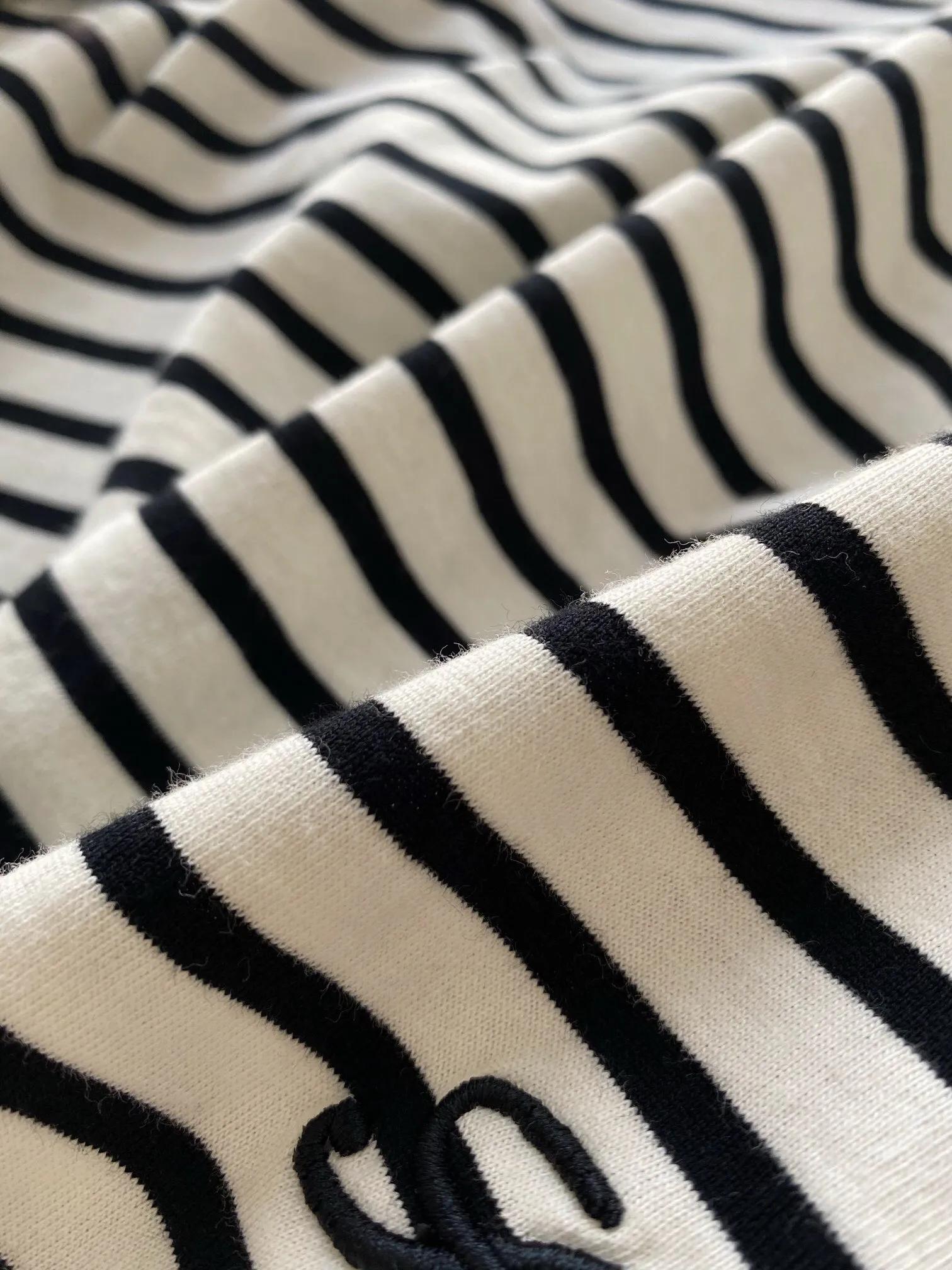 韩系短袖女显瘦,宋慧乔条纹衫短袖