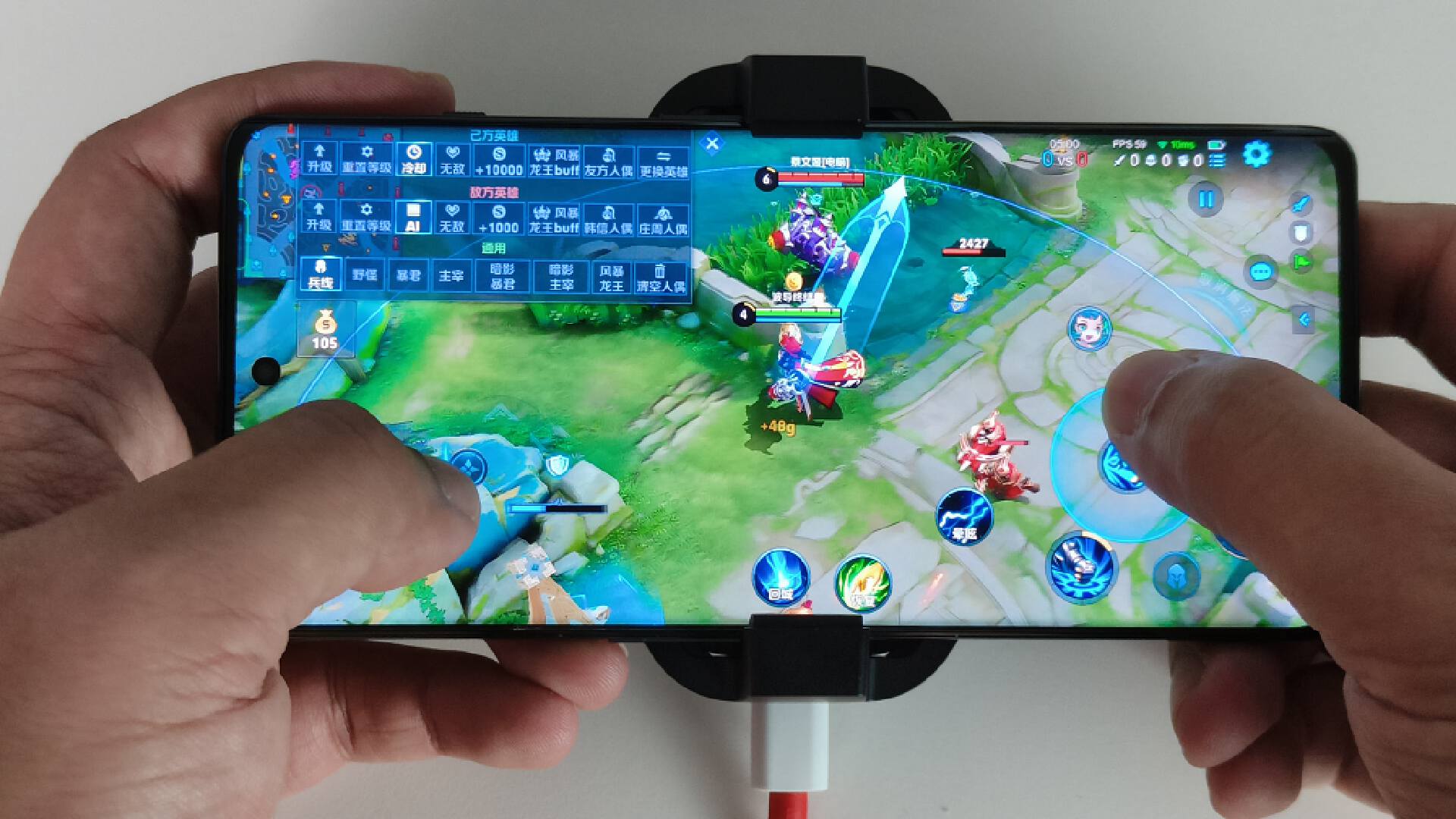 一加27w冰点散热背夹原神限定版,把手机冻感冒了